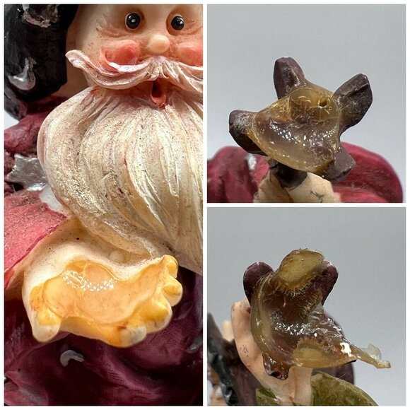 Vintage Wizard Figurines Set of 2 Starry Robes Fantasy Decor 1990s - Picture 9 of 9